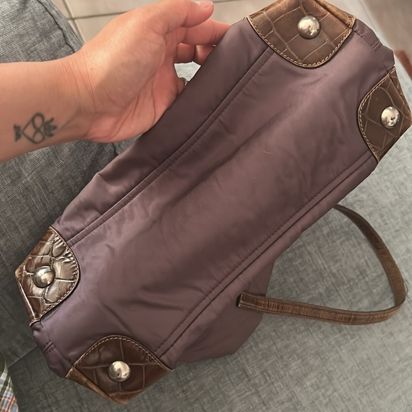 Prada Vintage Purple Tote with Brown Accents - Picture 12 of 14